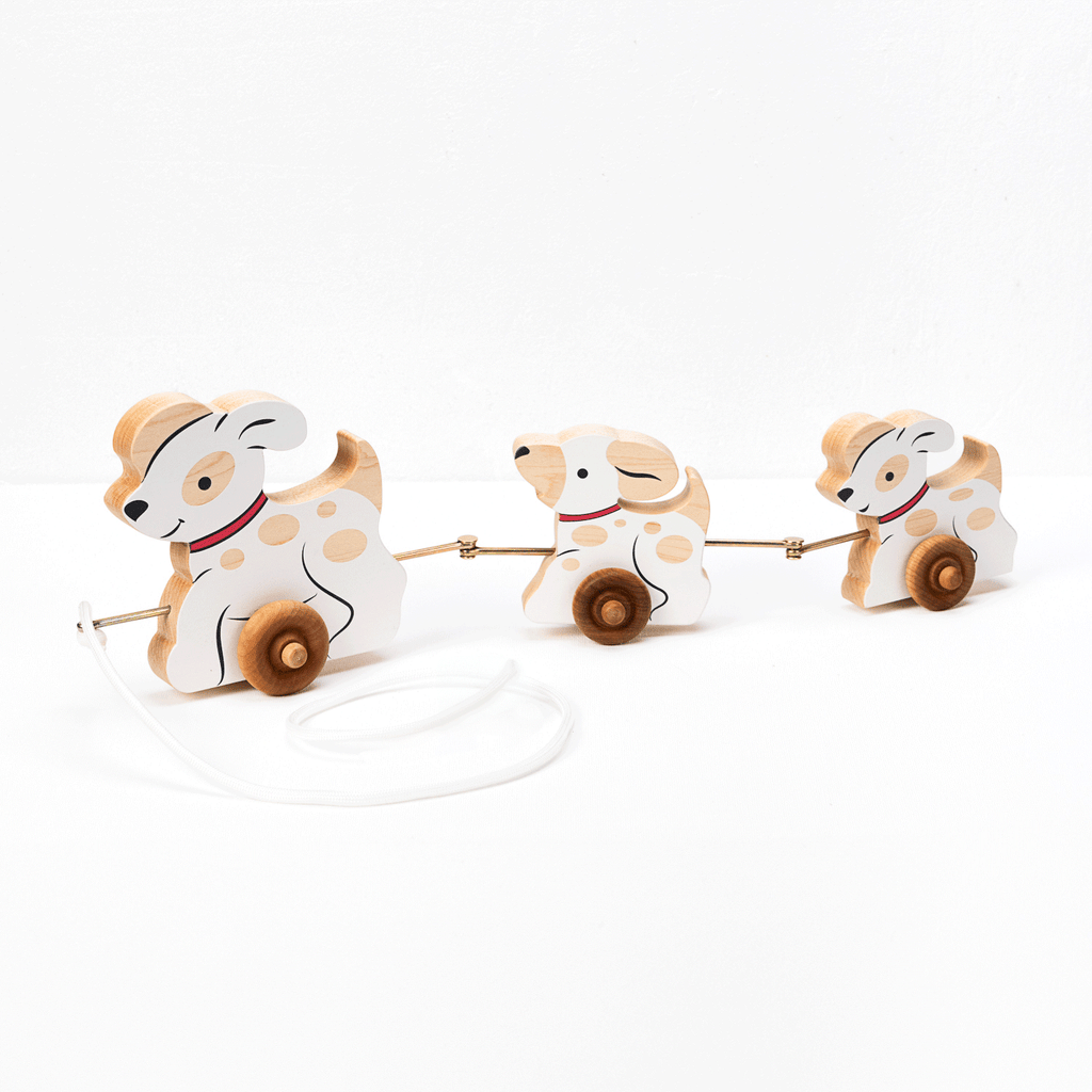 Pull Toy - The 3 Dogs | Maple Wood | Made in the USA 🇺🇸