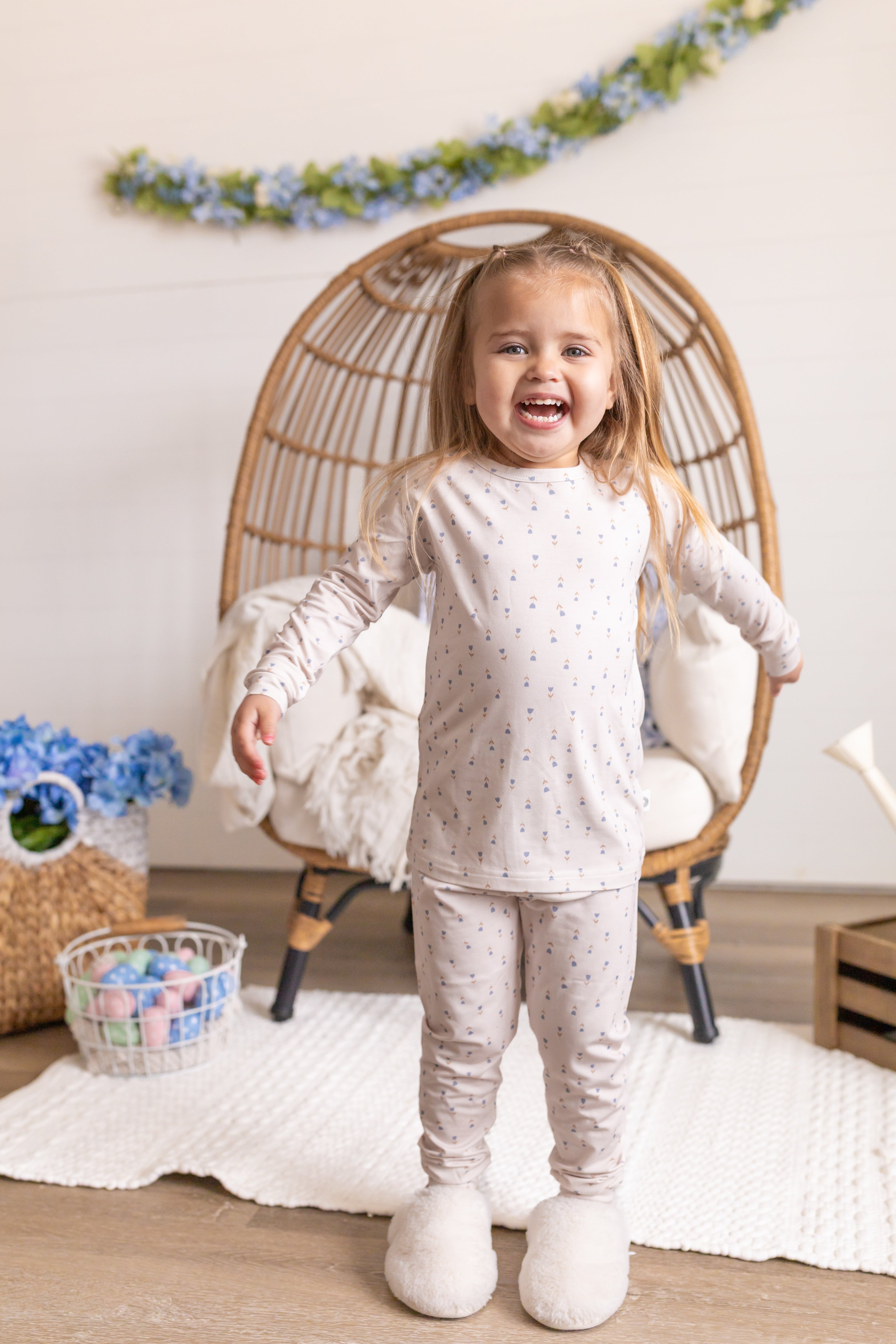 Tiny Tulips 2pc Bamboo Pajamas